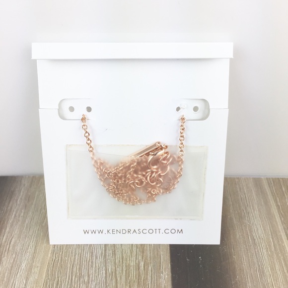 Kendra Scott Elisa sand drusy rose gold necklace - Picture 2 of 3